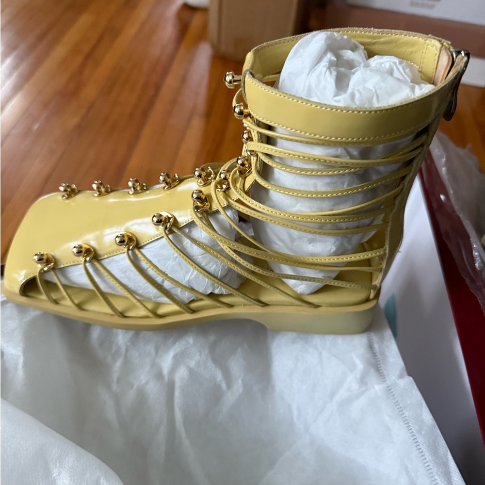 Yellow Gladiator Sandals